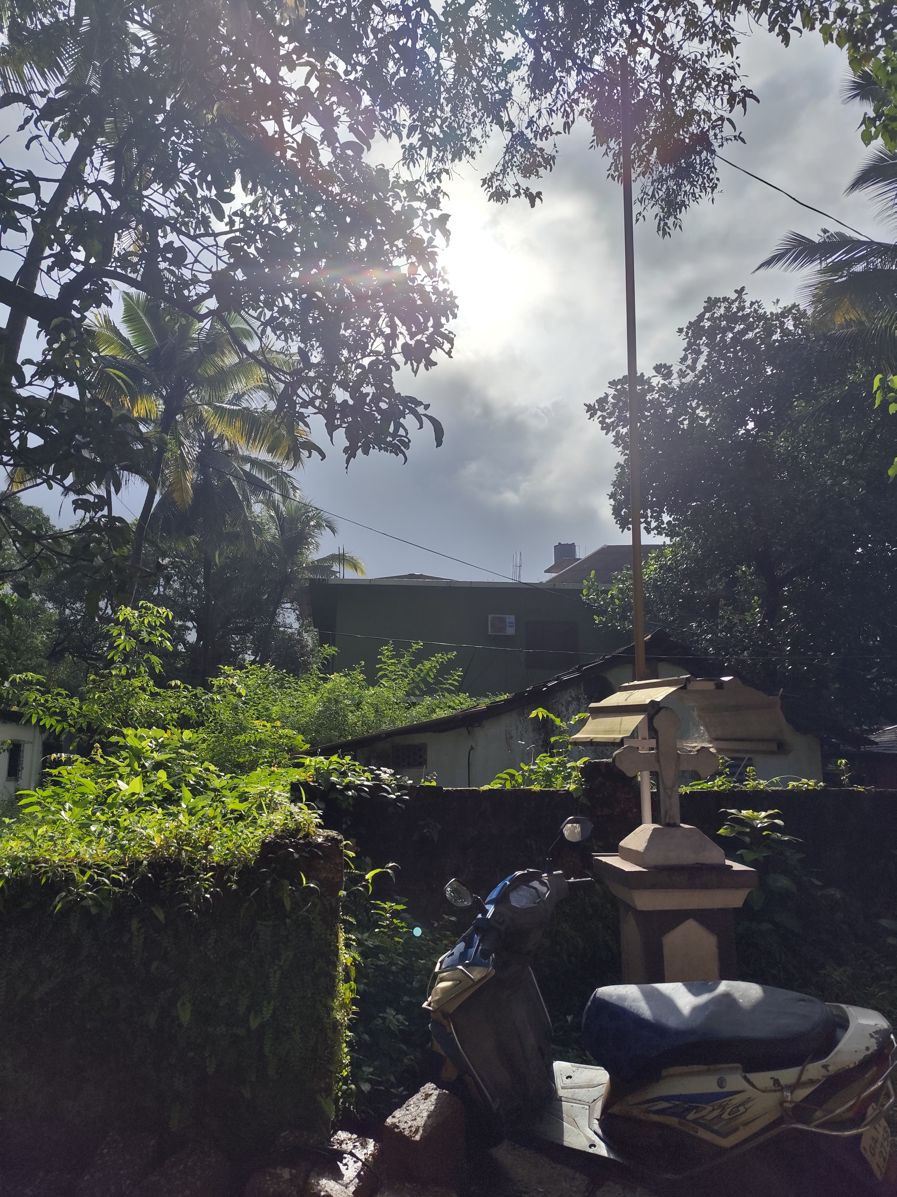 Rooftop space overlooking a peaceful Goan village near Arambol Beach